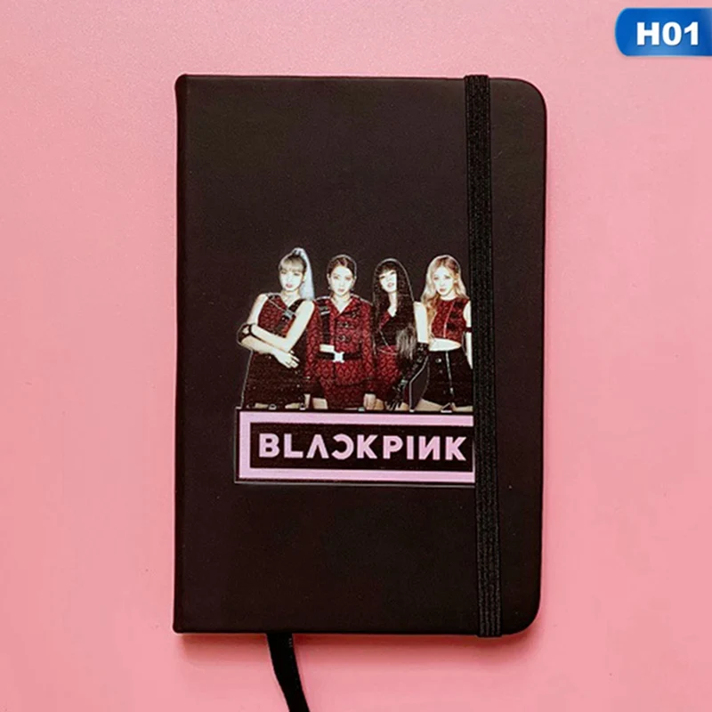 BLACKPINK Got7 два раза TXT 17 блокнот ПУ школьные принадлежности тетрадь мультфильм Pocketbook подарки - Цвет: H01