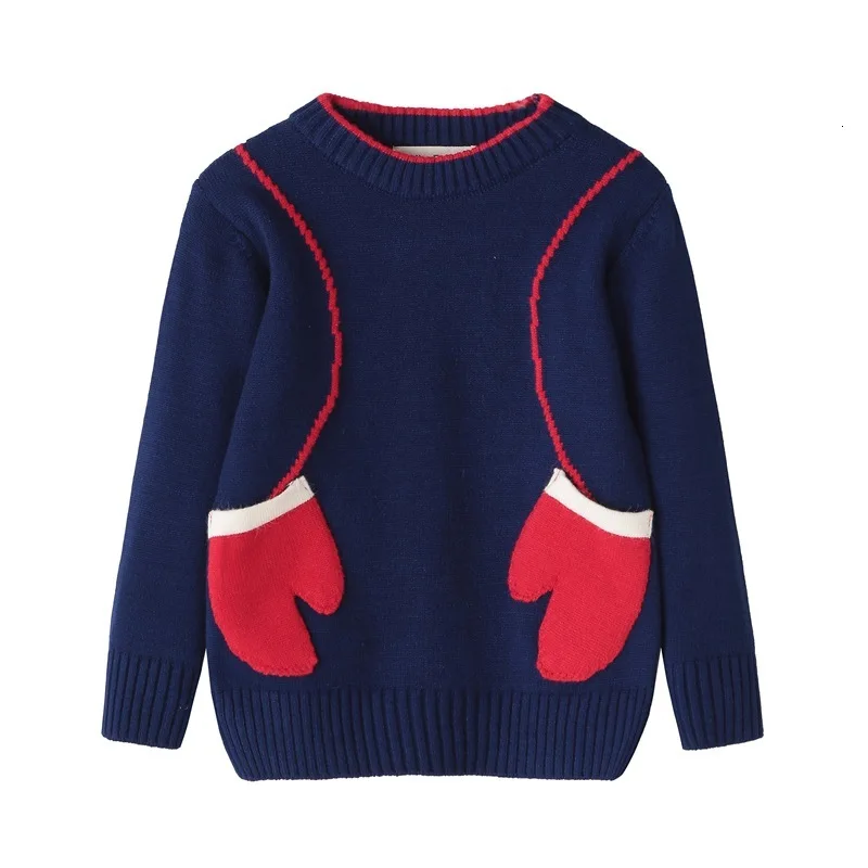 Детский осенний вязаный свитер для мальчиков от 3 до 7 лет Зимняя Детская Повседневная рубашка с длинными рукавами, свитер теплый пуловер для девочек, свитер YX