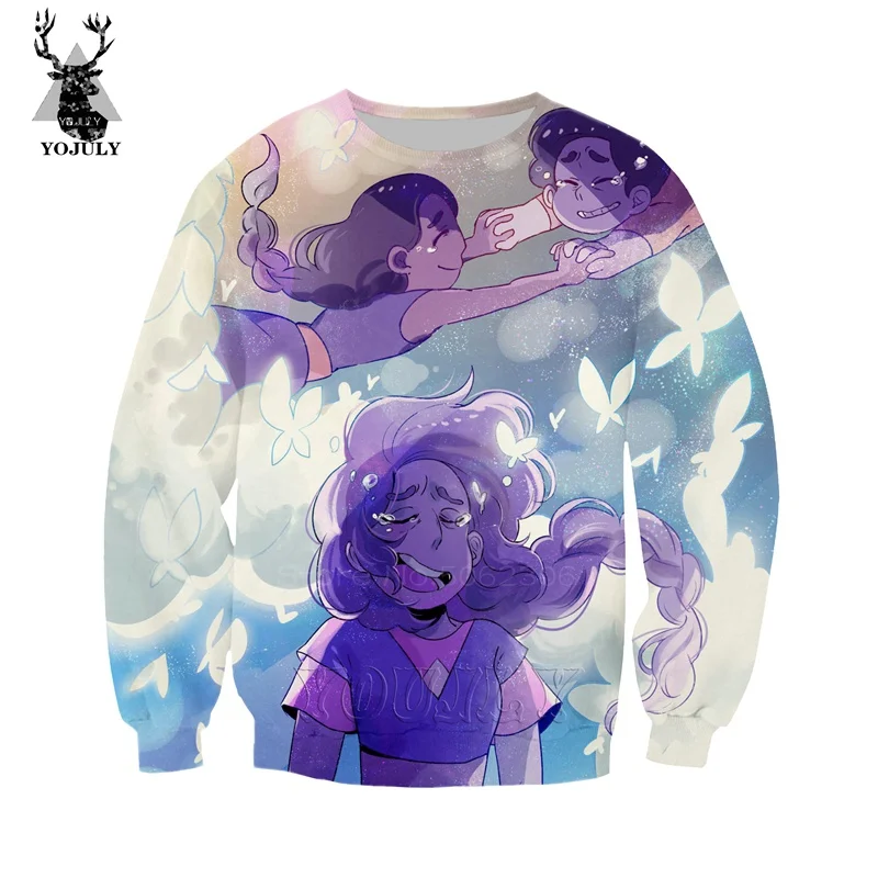 Steven Universe, толстовки, безбелая Мужская толстовка, зимняя, 3d принт, аниме, Харадзюку, хип-хоп, с круглым вырезом, уличная одежда, топы, странные вещи, w67 - Цвет: 8