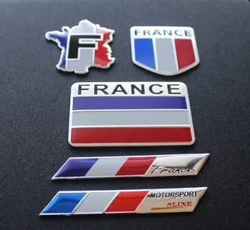 

5pcs France Flag Decal Sticker - Emblem Made from Aluminum Alloy - Perfect for Any Vehicle, Truck, car, Motorcycle, RV, Scooter