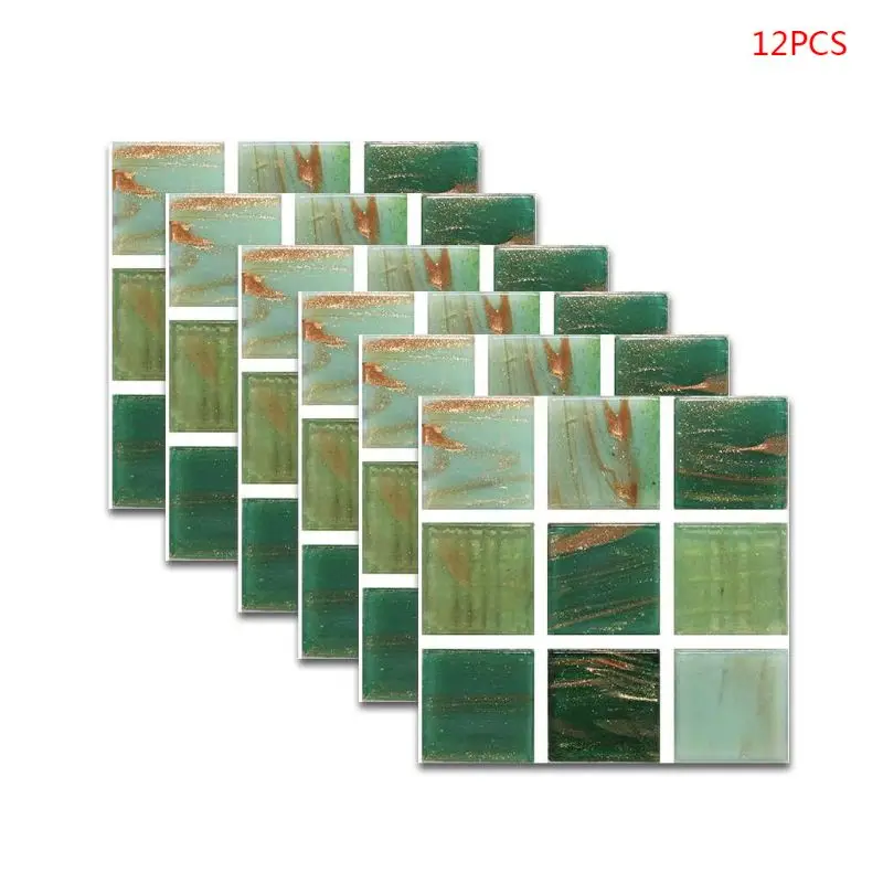 

2020 New 12pcs Goldfish Self Adhesive PVC Ceramic Tile Sticker Waterproof Wall Stickers