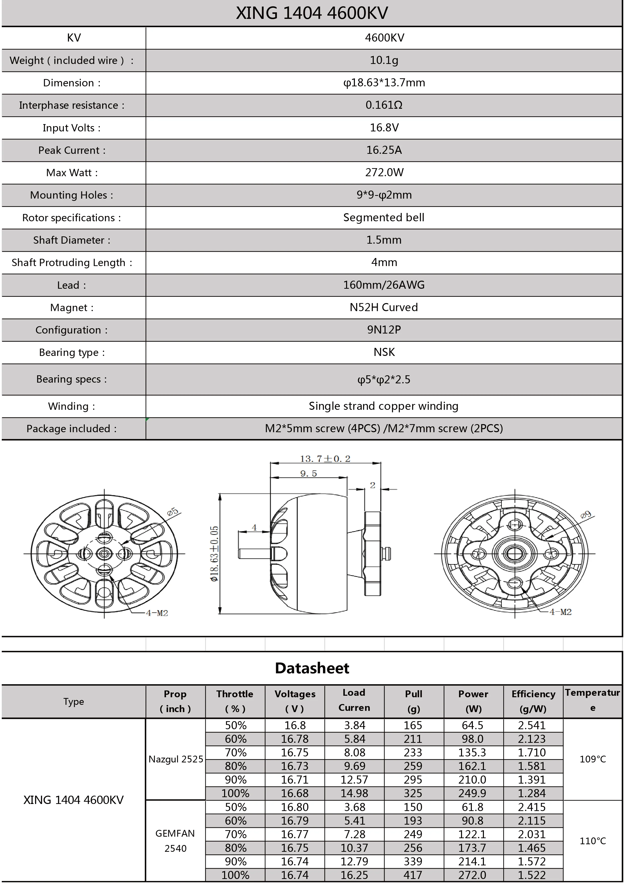 MOTOR XING X1404 designed for ultralight toothpick build, that micro