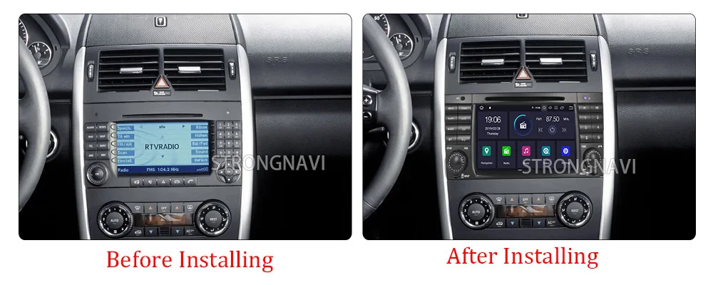 Excellent Android 9.0 Car DVD Player multimedia for Benz W203 W209 W219 A160 C180 C200 CLK200 radio stereo IPS screen DSP WIFI BT RDS 3