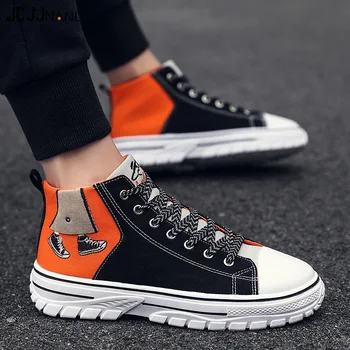 

Autumn MEN'S SHOES Hight-top Canvas Shoes Men's Trend Korean-style Versatile Breathable Cloth Shoes BOY'S Shoes Casual Shoes Men