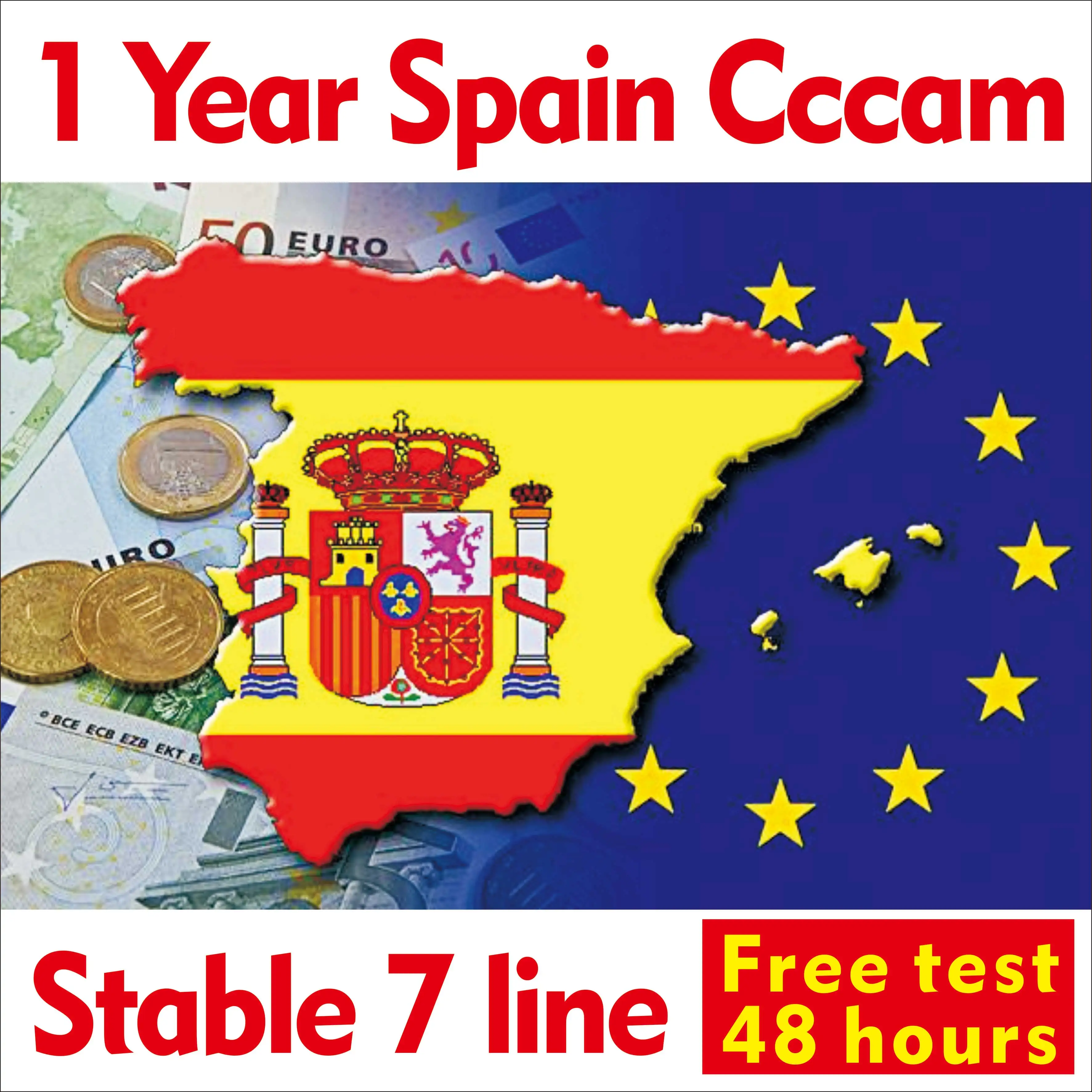 

2020 Spain Cccam 1 year stable 7 Line server HD cline cccam Europe for satellite receiver
