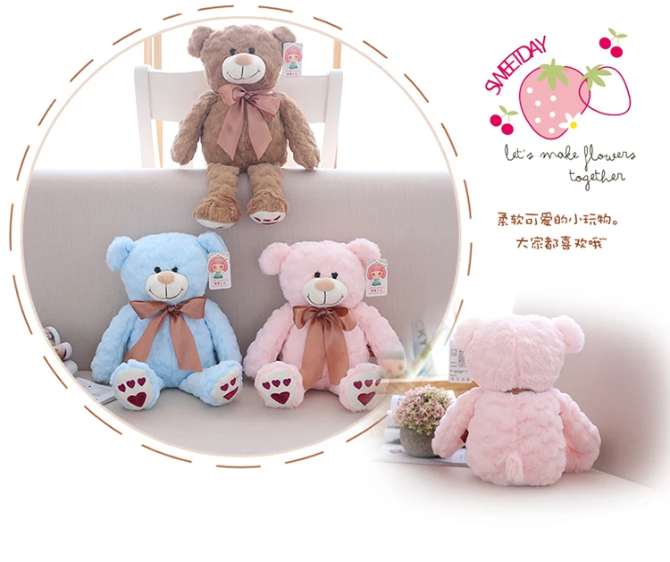 1 шт. 40 см/55 см высокое качество игрушки мультфильм Плюшевый медведь плюшевые игрушки мягкие плюшевые животные Медведь кукла подарок на день рождения для детей