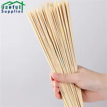 

100pcs Bamboo Skewers Disposable Barbecue Bamboo Skewers Skewers Oden Skewers Long Sticks Bbq Accessories Cooking Gadgets Tools
