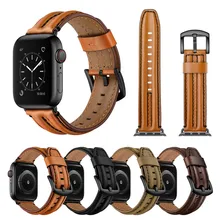 

Double Keel Cowhide Leather Band Loop Strap for Apple Watch 5 4 3 2 1 38 40 42 44mm,for Iwatch 5 Bracelet