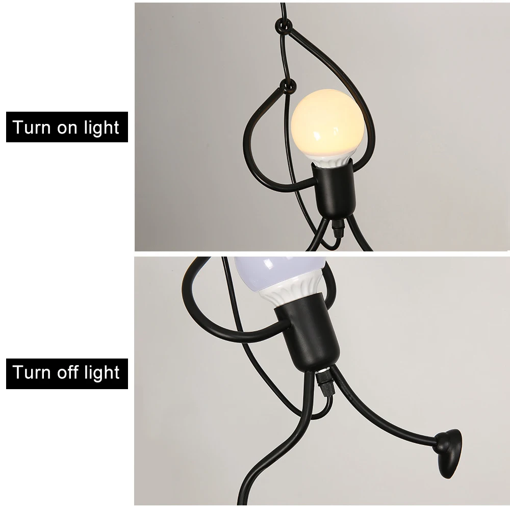  loft nordic pendant lights hanging lamp hanglamp Creative little man climbing Hanger children's lig - 33014837152