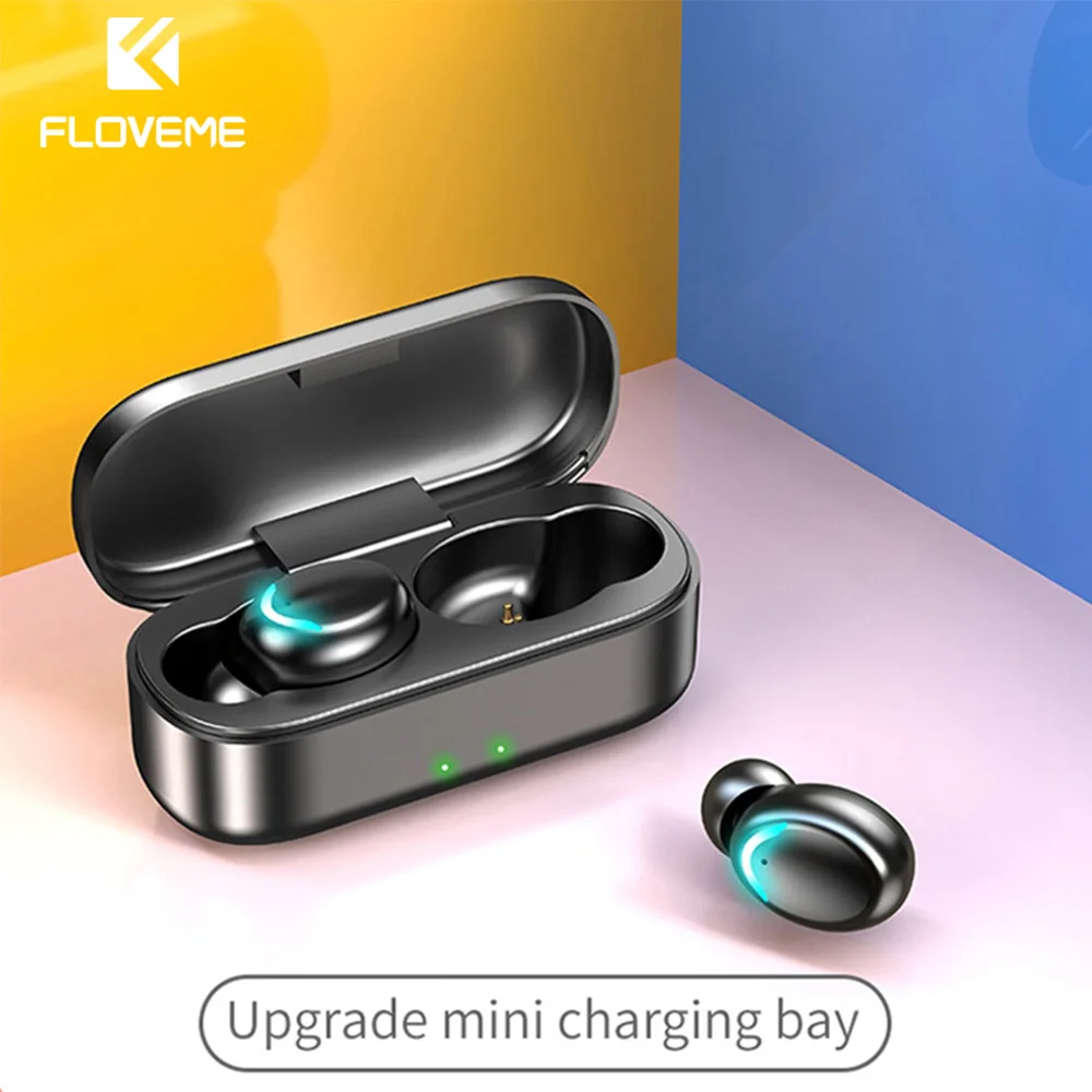 FLOVEME Mini Bluethooth 5.1 Earphones HIFI Stereo TWS Wireless Headphones Touch Control Sport Earbuds Headsets With Charging Box |