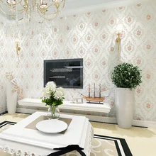 Пасторальный стиль короткая 3D Цветочная настенная бумага домашний декор Нетканая настенная бумага тисненая гостиная спальня обои цветочный узор