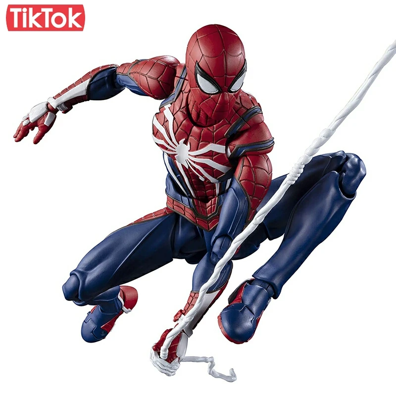 

Game of PS4 Spider Man Advanced Suit SpiderMan Cartoon Toy Action Figure Model Doll Gift