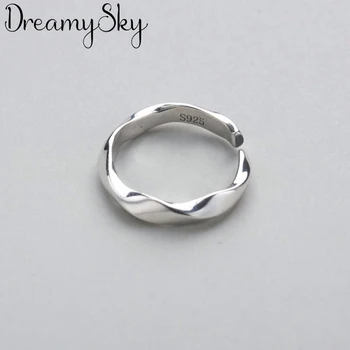 

DreamySky Bohemian Silver Color Irregular Round Rings for Women Bridal Wedding Vintage Open Finger Rings Christmas Gifts