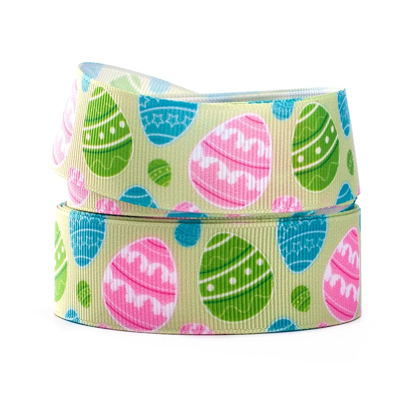 10yards different sizes Easter day pattern printed Grosgrain /satin