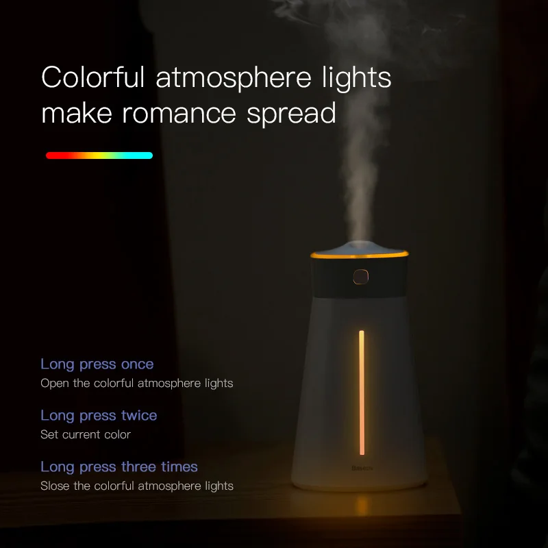 Najtaniej Baseus nawilżacz do domu biurowego rozpylacz zapachów ultradźwiękowy nawilżacz LED Night light Fan aromaterapia Humidificador