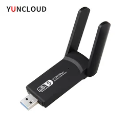 Adaptateur Wifi USB 3.0 1200Mbps Double Bande 2.4/5 GHz 802.11AC RTL8812BU, Antenne Wifi, Dongle Carte Réseau pour Ordinateur Portable et Bureau, Nouveau 