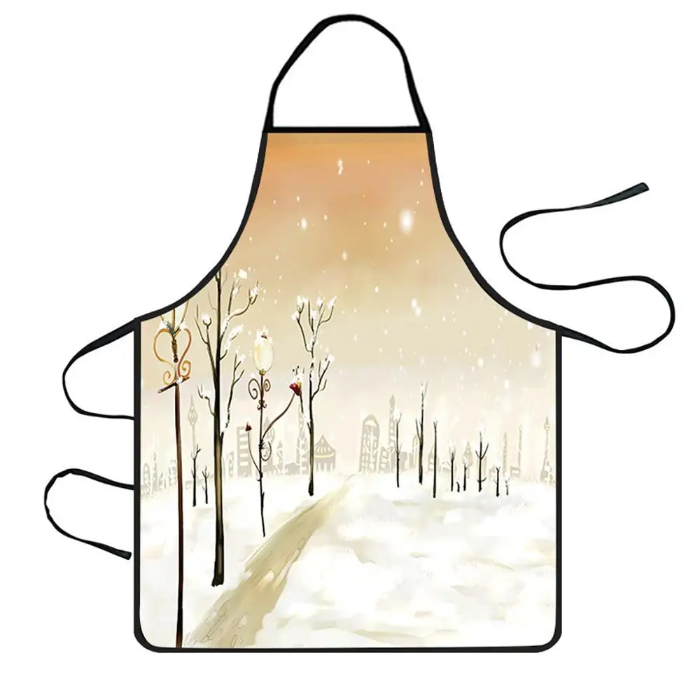 Christmas Decoration Anti-oil Waterproof Apron Kitchen Sleeveless Aprons Dinner Party Apron Home Festival Ornament#929 - Цвет: H