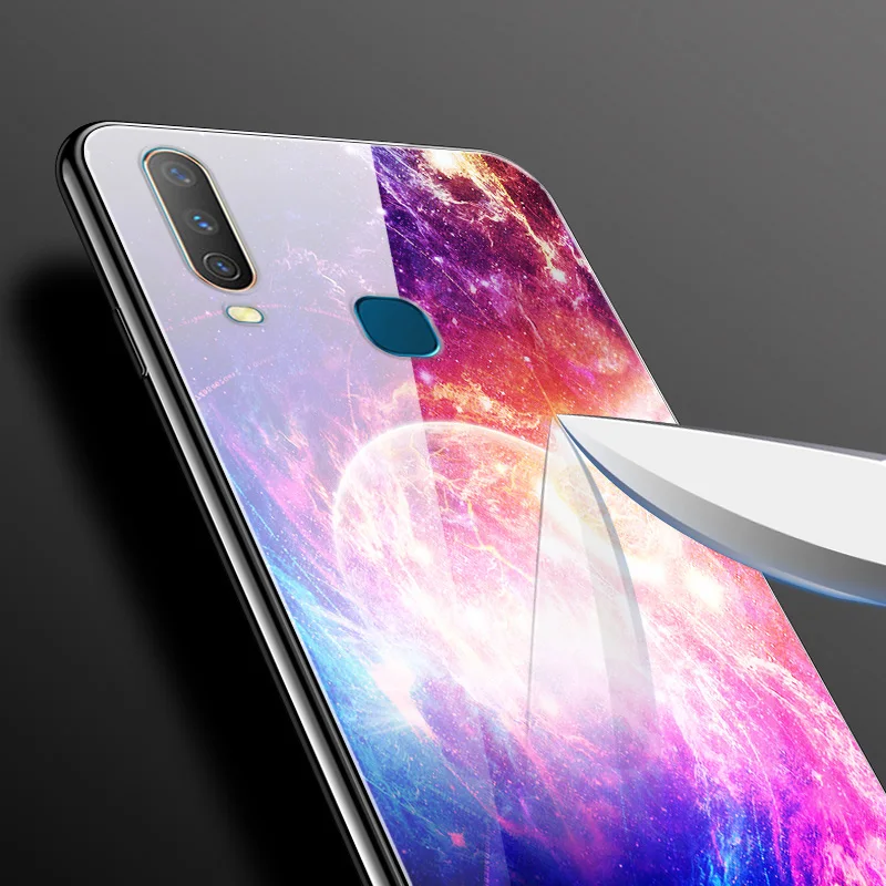 Чехол из закаленного стекла для VIVO Y17 2019 чехол накладка Vivo Y 17 VivoY17 1902 Y3 Y12