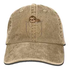 Карман Ленивец джинсовая шляпа регулируемые мужские классические Бейсбол шапки