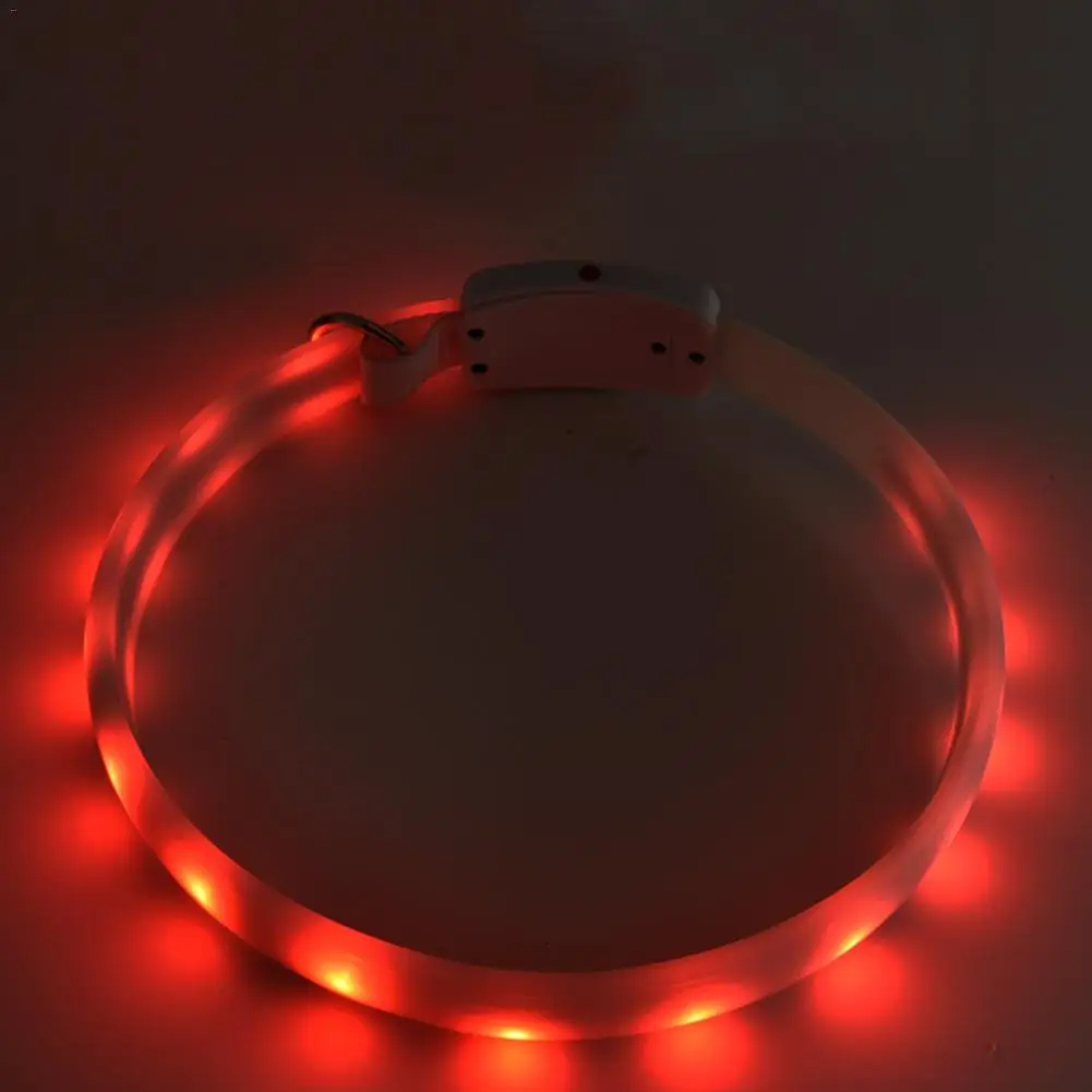 Ошейник для собак, Цветной многофункциональный USB перезаряжаемый светящийся ночной ошейник, регулируемый ошейник для маленьких средних и больших