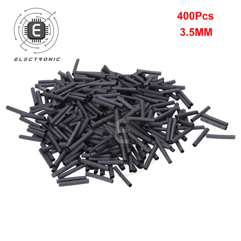 400 pièces 3.5MM 30mm polyoléfine rétrécissement thermorétractable Tube fil câble isolé gaine Protection Isolation manchon 21