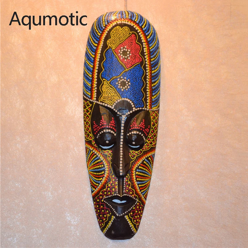 Aqumotic 3D Wall Decoration Point Mask Room Art Hand Drawn Mural Exaggeration Bar Colored Black Decor Human Face