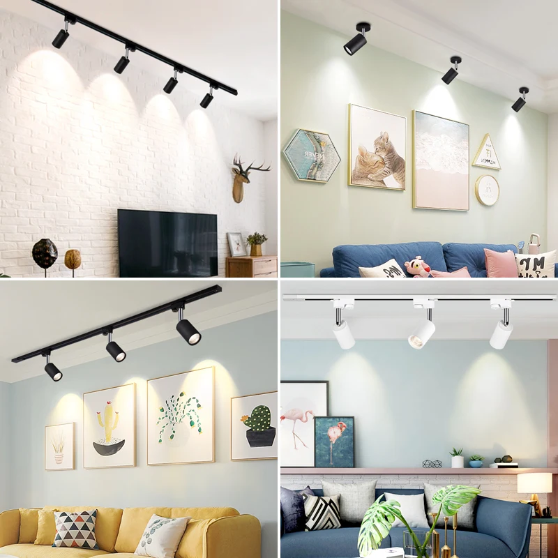 Dimmable LED surface mounted small spotlight 5w7w12w/15w living room TV background wall household lamp ceiling track light cob