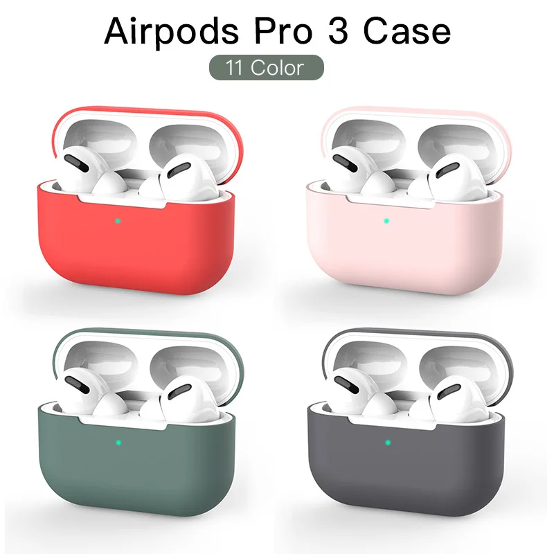 Мягкий силиконовый чехол для Airpods Pro, беспроводной чехол с Bluetooth для Apple Airpods Pro 3, водонепроницаемый чехол для наушников