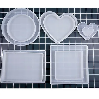 

Glue UV Expoxy Silicone Resin Mold Craft Tools Rectangle Round Square Heart Shaped Handmade Home DIY Jewelry Making Findings