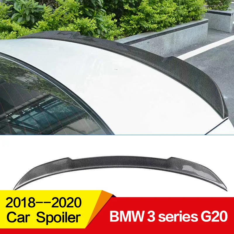 

Use for BMW 3 Series spoiler G20 2017 2018 2019 2020 year glossy carbon fiber rear wing CS style Sport 4-door Accessories