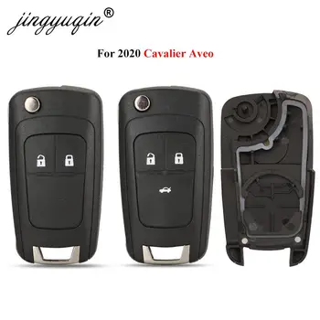 Keyforkess custodia pieghevole pieghevole a distanza per auto chiave Shell per 2020 Chevrolet Cavalier Aveo 2 3 pulsanti HU100 portachiavi lama