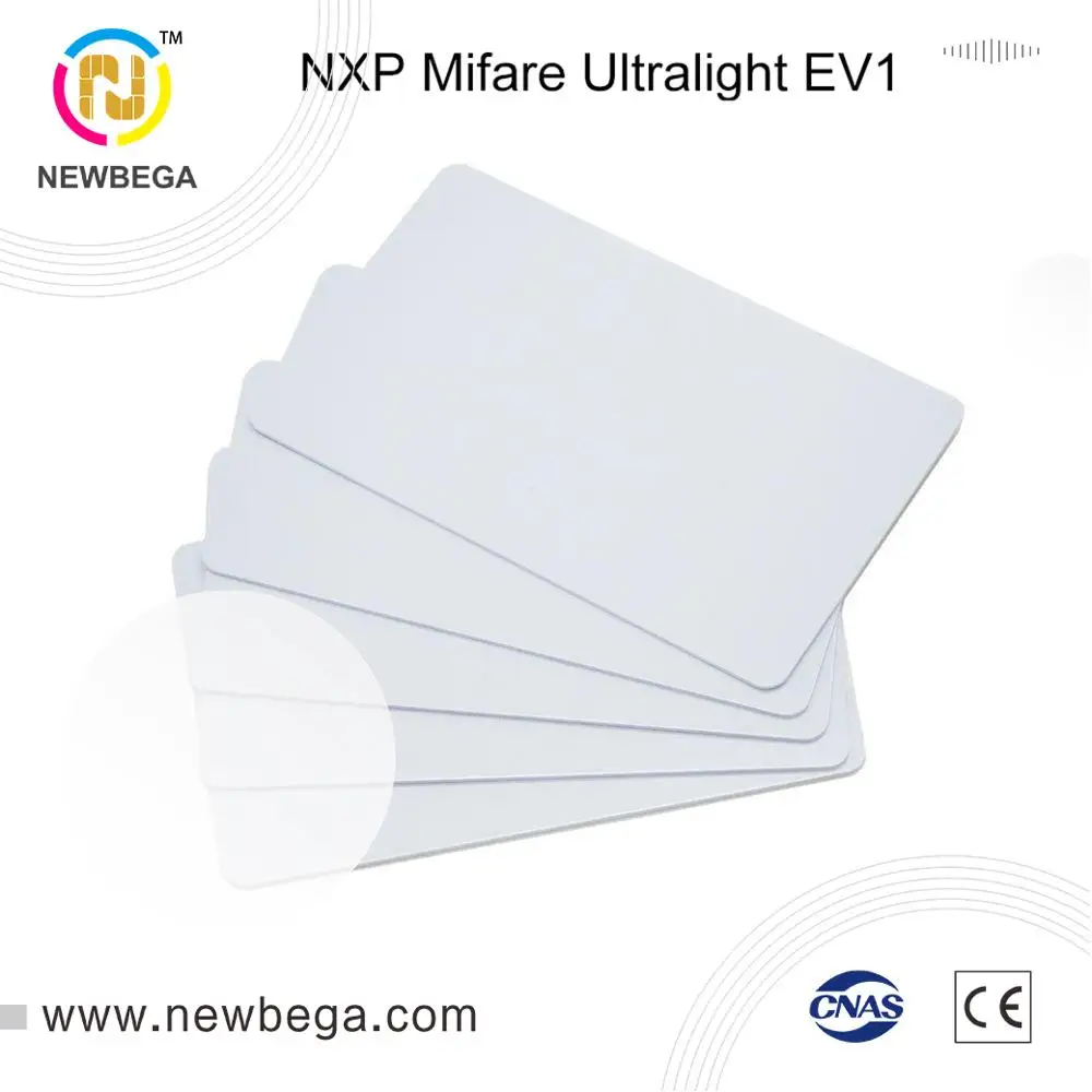 

10PCS 13.56MHz RFID NFC Card genuine Ultralight EV1-4byte UID Plain White card for Zebra Evoil Datacard IDP Card printer