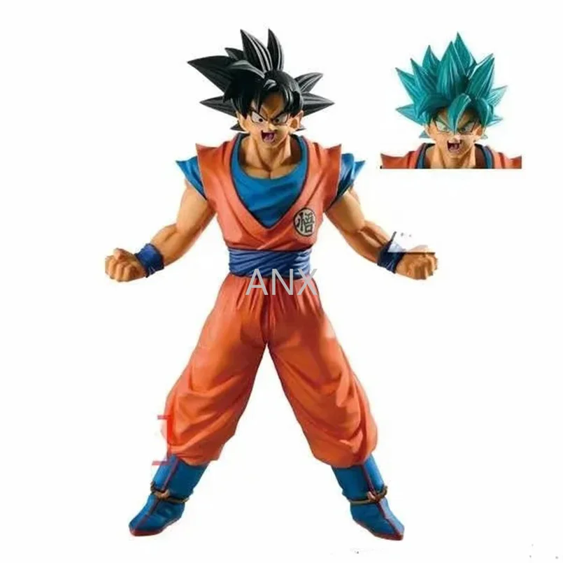 

25CM Anime Dragon Ball Figure Son Goku PVC Action figure Interchangeable head Son Goku Figure Toys Model Gifts to children