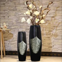 Современный Креативный Ретро глиняный горшок керамический горшок керамическая напольная большая ваза для гостиной домашнее мягкое украшение Цветочная композиция