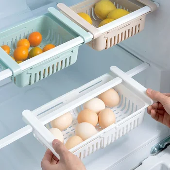 

Refrigerator Storage Basket Adjustable Household Fresh-Keeping Drawer Basket Multi-Function Storage Box
