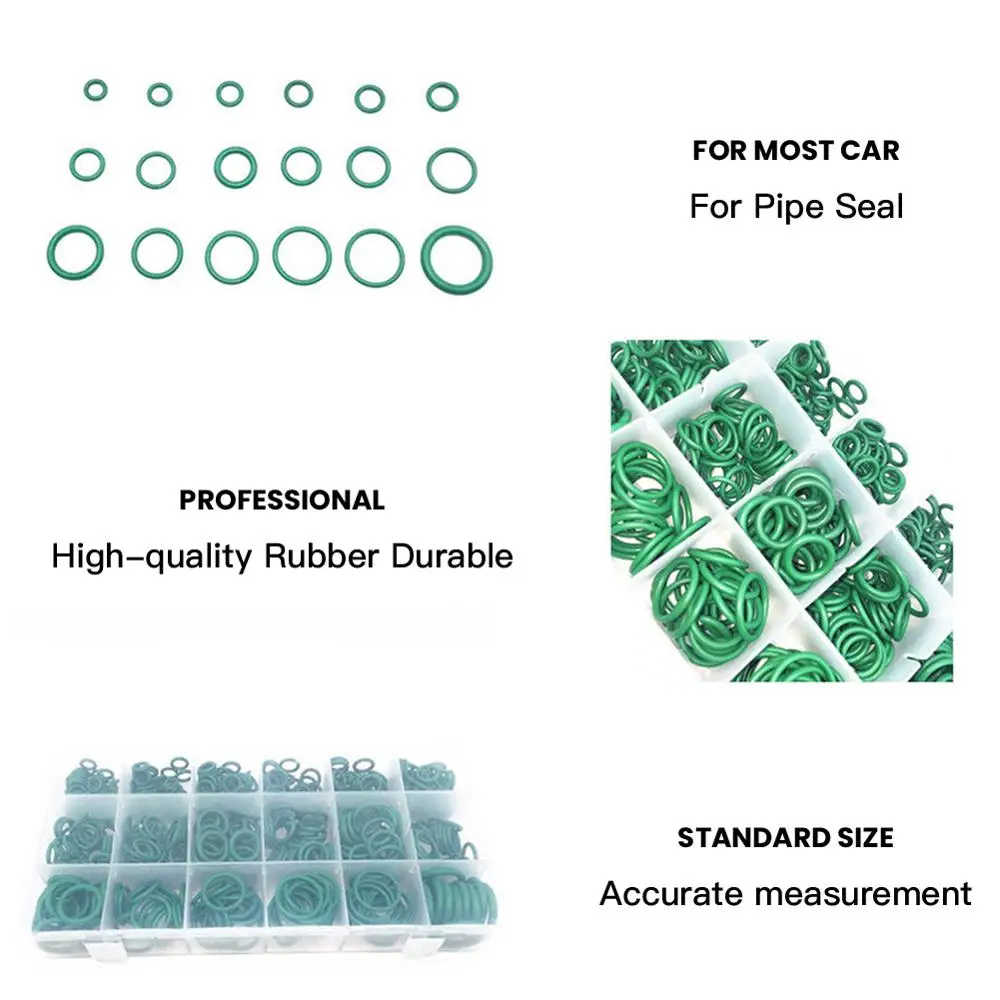 

530Pcs Assorted Car HNBR A/C System R134A Air Conditioning Rubber O Ring Seals Standard Parts O ring Seals Nitrile