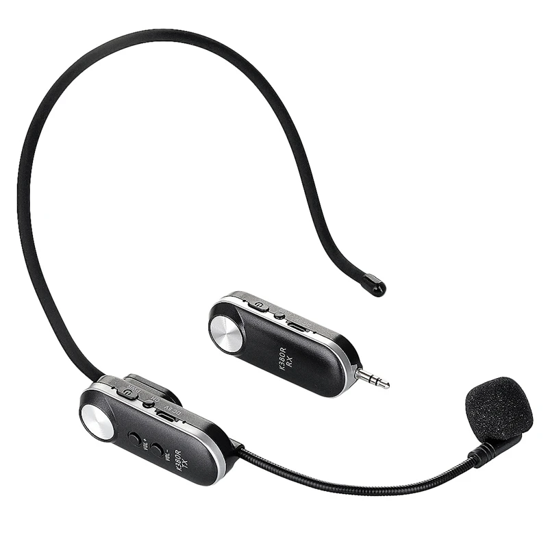 

2 in 1 Handheld UHF Wireless Microphone Professional Headwear Mic Voice Amplifier for Speech Teaching