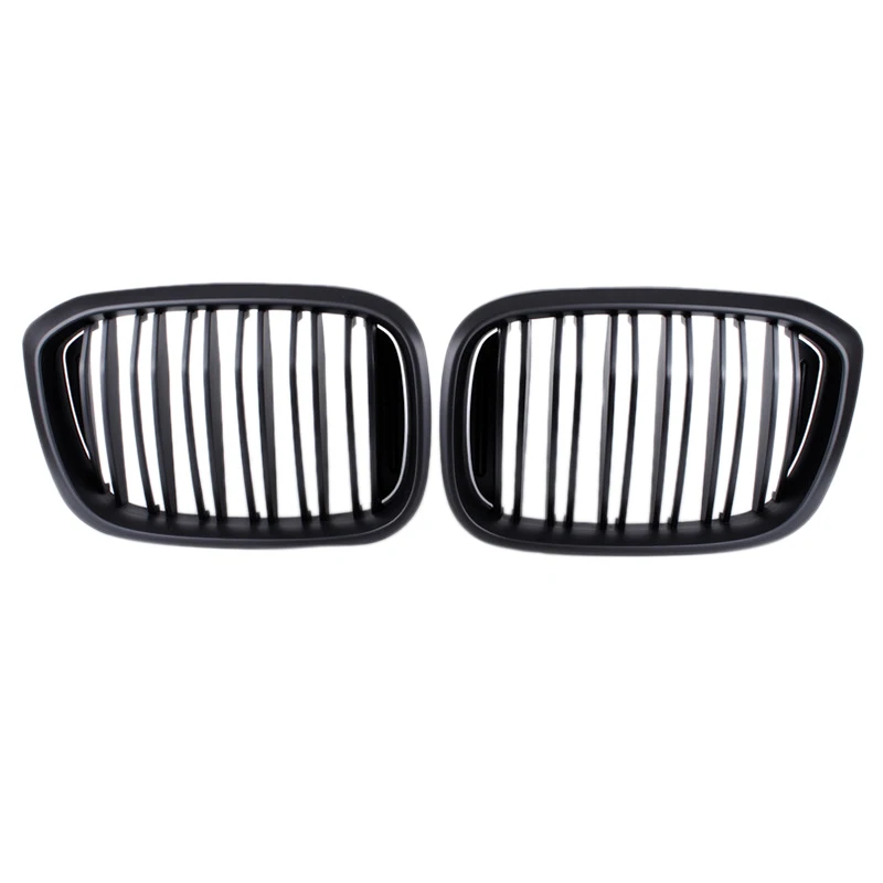 

2Pcs Car Front Kidney Grille Black Double Rod for Bmw X3 G01 18-19 X4 G02 2019