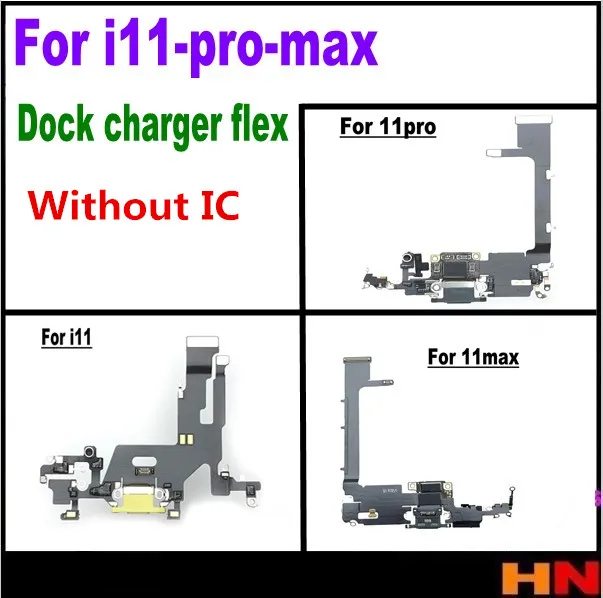 1 шт. оригинал для iPhone 11 pro max зарядное устройство Порт USB док станция разъем гибкий кабель Замена