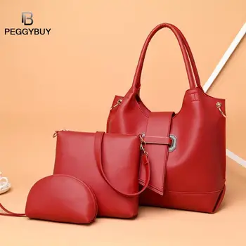

3pcs/set Handbag Women Shoulder Bags Casual Tote Shoulder Bags Crossbody Totes Bag Clutch Handbag for Women Bolso mujer