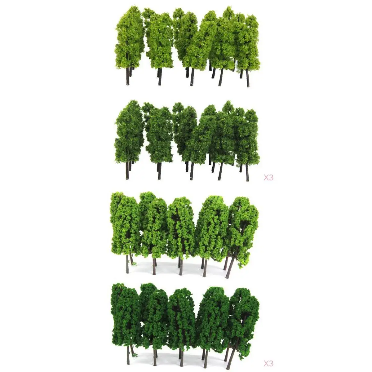 120 Packs Green Railway Model Trees 1/150 HO Scale 8cm Mini Forest Landscape