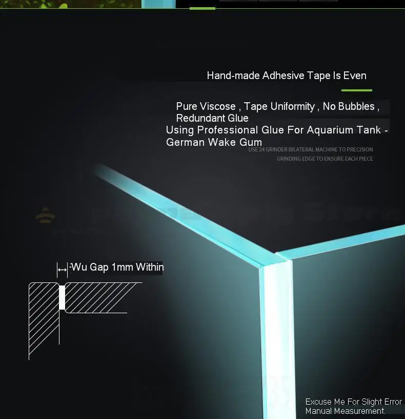 Ultra White Fish Tank Glass Aquarium Desktop Living Room Lazy Free Water Small Rectangular Turtle Fighting Fish Goldfish Tank