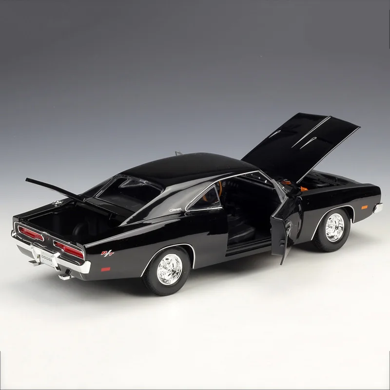 1:18 Масштаб литье под давлением сплав 1969 зарядное устройство R/T модель автомобиля металлический автомобиль игрушки дети дорожные инструменты подарок вентиляторы коллекция дома дисплей шоу