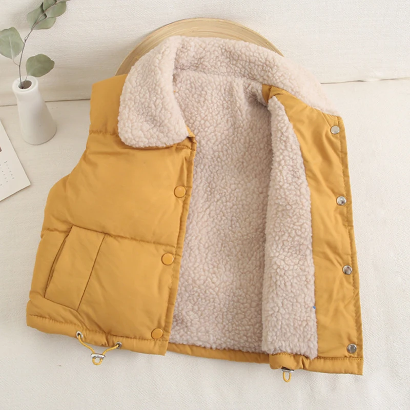 Children Vest Kids Vest Jackets For Girls Outerwear Winter Thick Plus Velvet Boy Jacket New Year Costumes Warm Coats Baby Children Hooded Vest