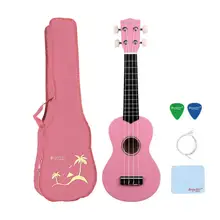 StrongWind 21 дюймов сопрано акустическая укулеле 4 нейлоновые струны Ukelele розовый мини Гавайский гитарный инструмент для начинающих Отправка подарков