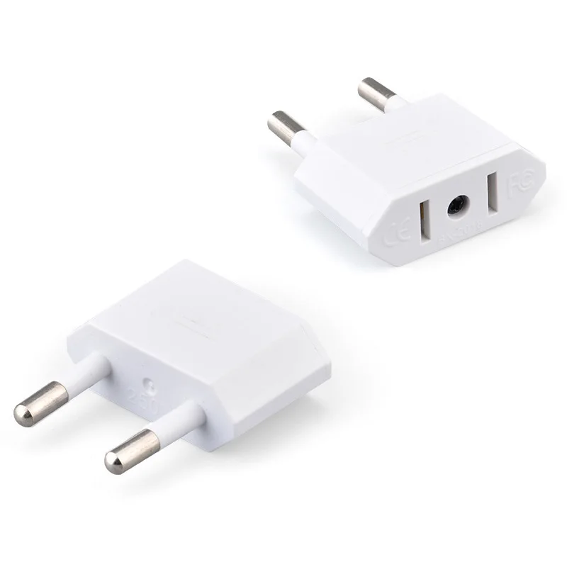 EU Plug Adapter CN US To EU European Electrical Socket Power Adapter Pure Copper 2 Round Pin Euro Europe Power Plug Converter power supply adapter