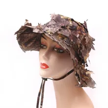 Шляпа-ведро с листьями для взрослых, унисекс, шапка с листьями, Bionics, уличные шапки для охоты, фанатов, камуфляжная кепка, унисекс, шапка sombrero pescador