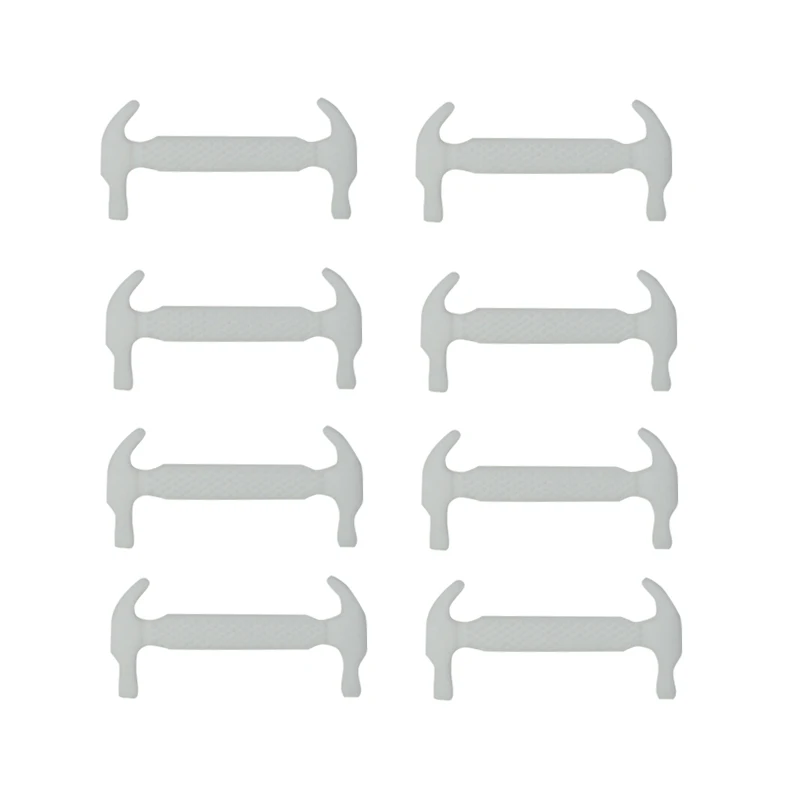 12pcs-white 12 шт/16 шт эластичные силиконовые шнурки практичные Модные мужские и женские ленивые молотки типа обуви теннисные туфли с кружевами без шнурков - Цвет: 12pcs-white