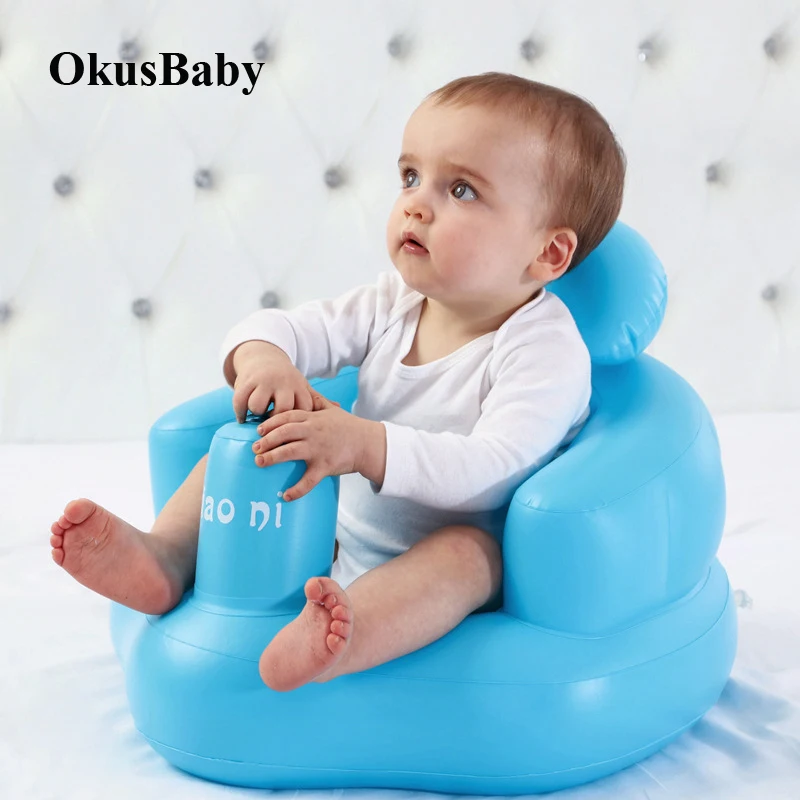 Sofá suave inflable para bebé, asiento de seguridad para aprender a