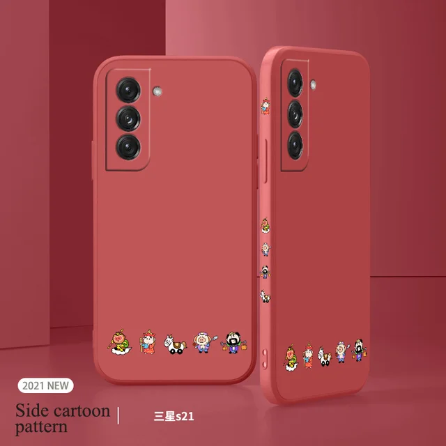 Classic Anime Phone Case For Samsung Galaxy S21 S20 FE S10 Note 20 10 Ultra Plus A72 A52 A42 A32 A71 A51 A41 A31 A21S 4G Cover Red